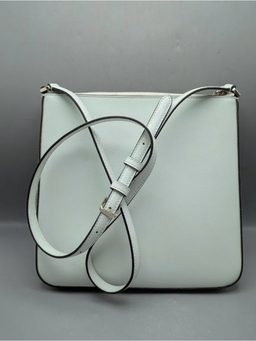 Authentic kate spade Pale Mint Leather Crossbody with Gold Hardware COA